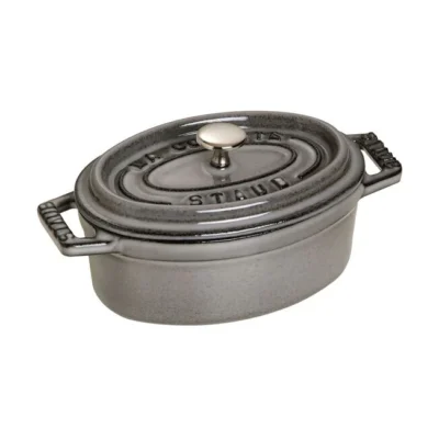 40500-116-0 STAUB LA COCOTTE Olla Mini Cocotte Gris Grafito con Tapa 11 cm, Hierro Fundido