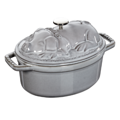 STAUB LA COCOTTE Olla Mini Cocotte Gris Grafito con Tapa 17 cm, Hierro Fundido