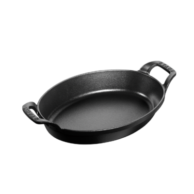 STAUB SPECIALTIES Olla para Horno Ovalada Negra 24 cm, Hierro Fundido