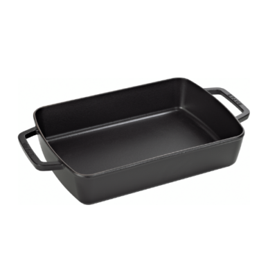 STAUB SPECIALTIES Olla para Horno Rectangular Negra, Hierro Fundido