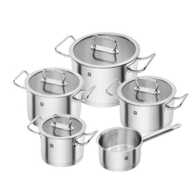 ZWILLING PRO Set de Ollas 5 Piezas de Acero Inoxidable 1810